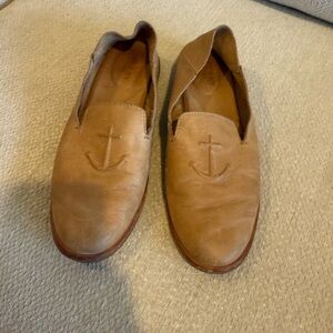 Sperry Tan Leather Anchor Loafers